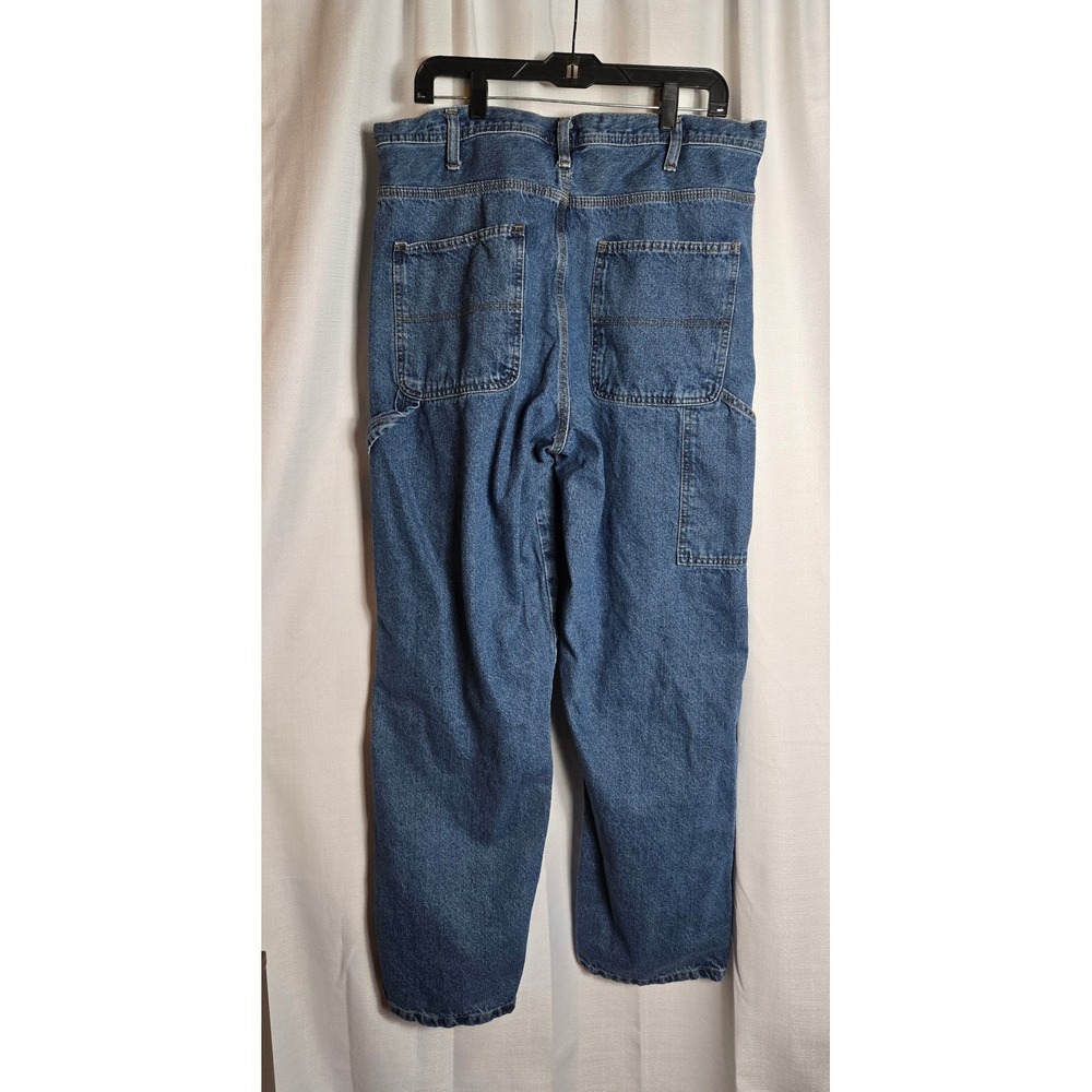 Rugged Wear Men's Denim Carpenter‎ Jeans Blue 38x34 Straight Leg Workwear - Picture 2 of 7